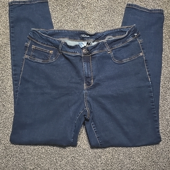Maurices Denim - Maurices Dark Blue Skinny Jeans Stretchy Womens Size 22 Reg.